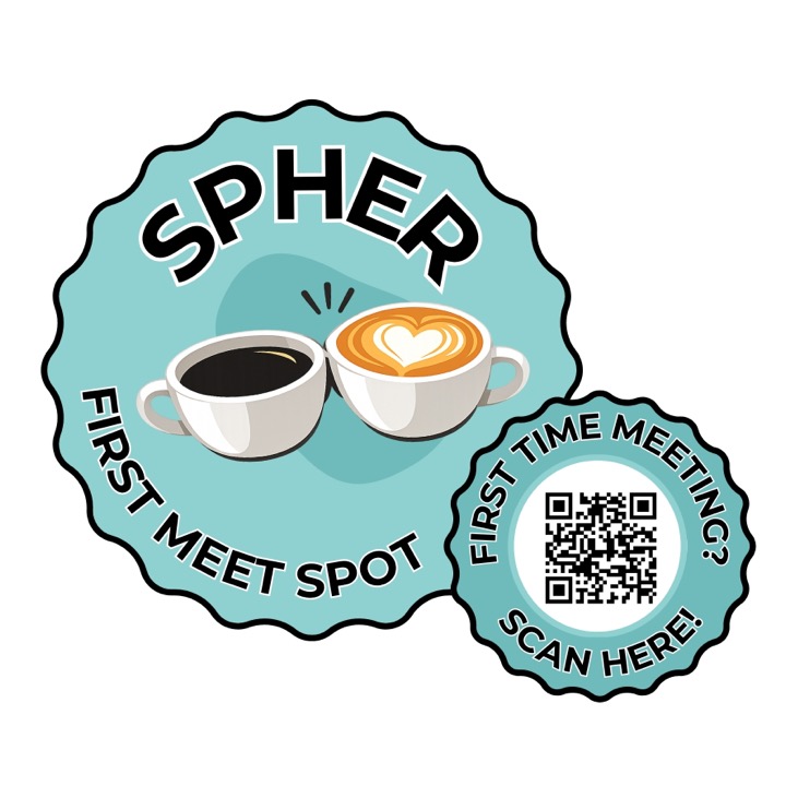 Spher First Meet Spot logo for safer first time meetings at recommended cafés
